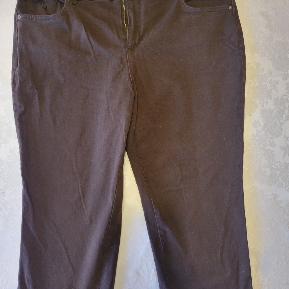 Gloria Vanderbilt Chocolate Straight Leg Jeans